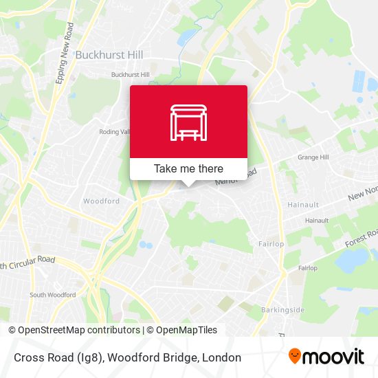 Cross Road (Ig8), Woodford Bridge map
