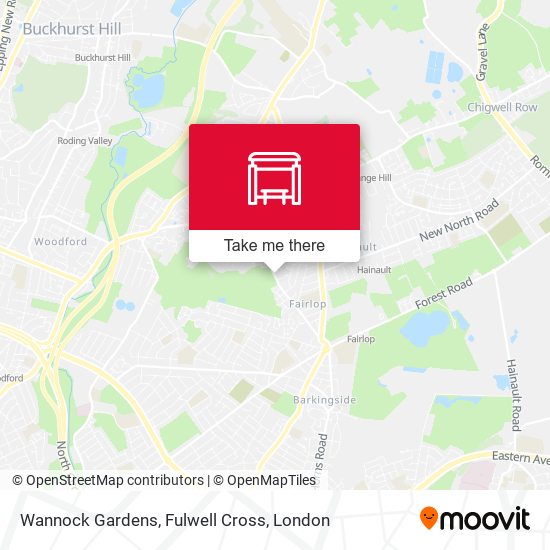 Wannock Gardens, Fulwell Cross map