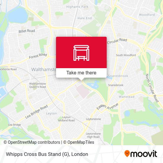 Whipps Cross Bus Stand (G) map