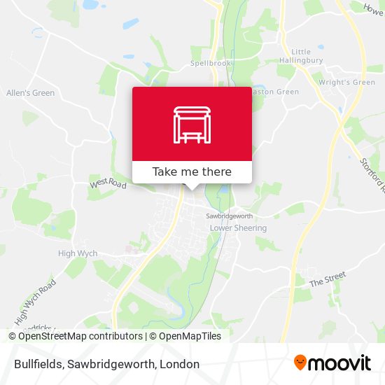 Bullfields, Sawbridgeworth map