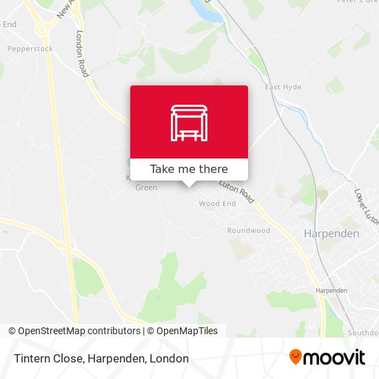 Tintern Close, Harpenden map