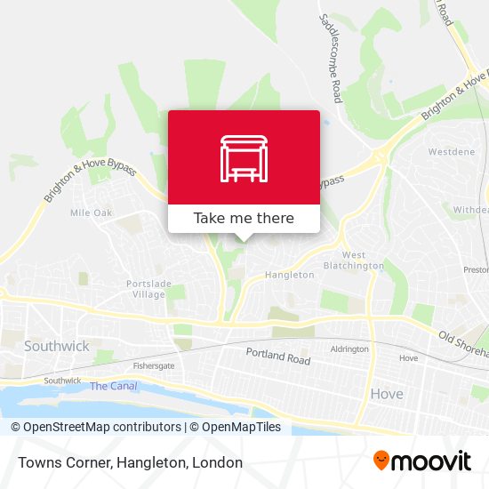 Towns Corner, Hangleton map