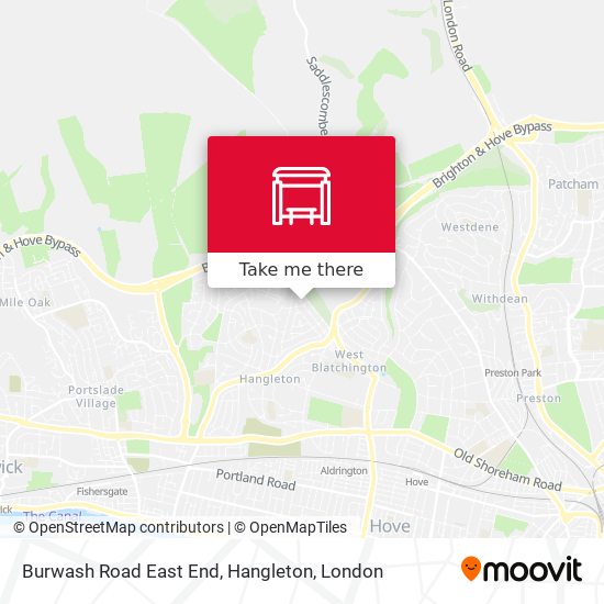Burwash Road East End, Hangleton map