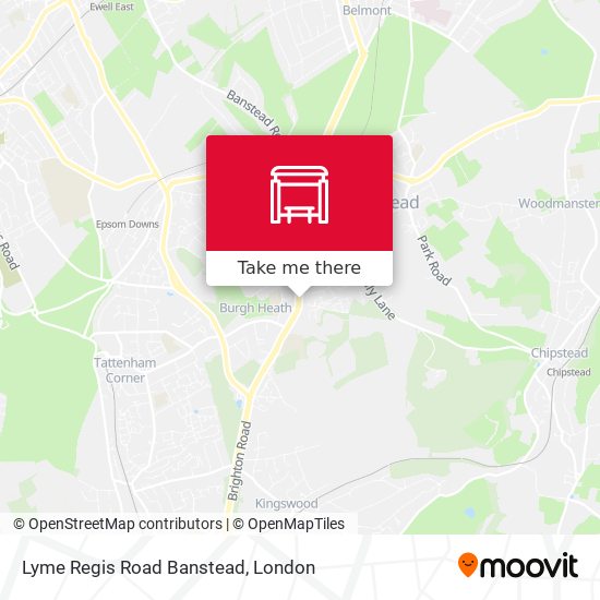 Lyme Regis Road Banstead map