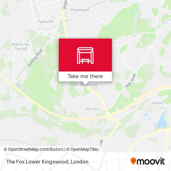 The Fox Lower Kingswood map