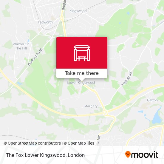 The Fox Lower Kingswood map