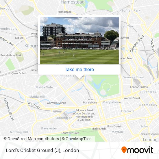 Lord's Cricket Ground (J) map