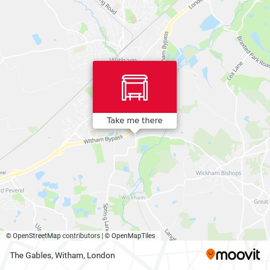 The Gables, Witham map