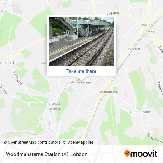 Woodmansterne Station (A) map