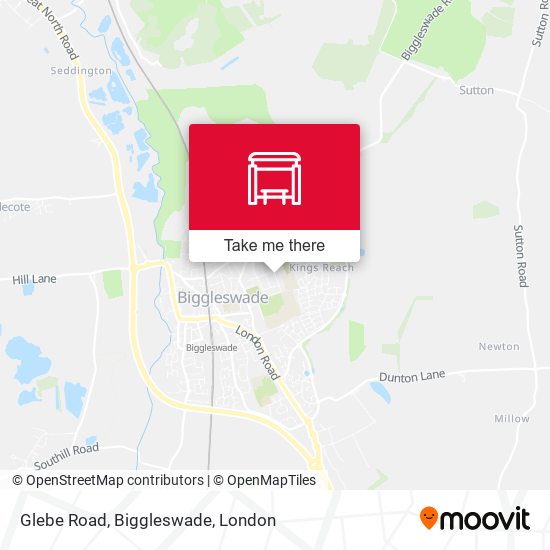 Glebe Road, Biggleswade map