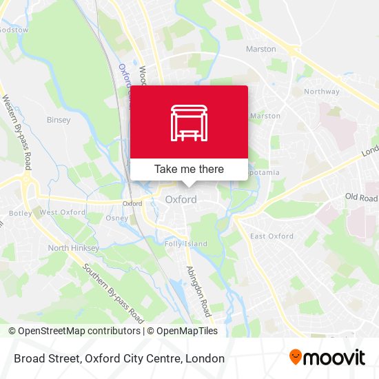 Broad Street, Oxford City Centre map
