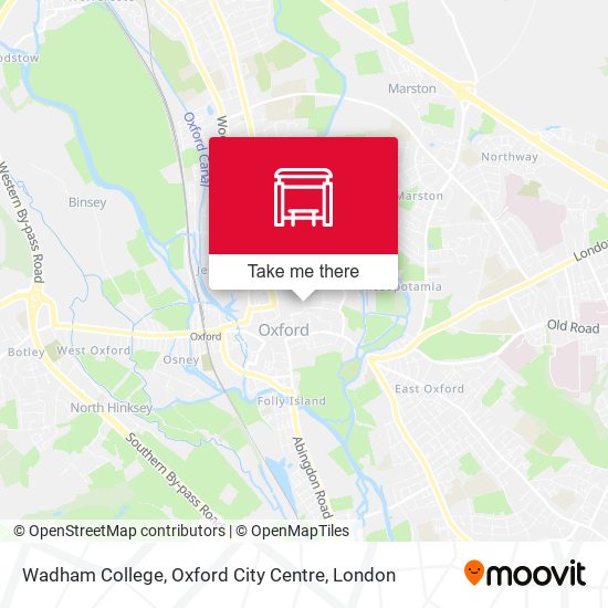 Wadham College, Oxford City Centre map