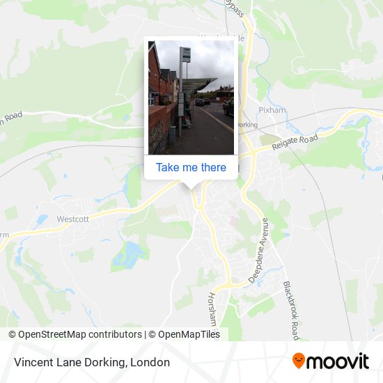 Vincent Lane Dorking map