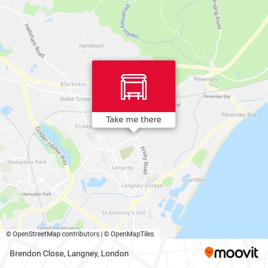 Brendon Close, Langney map