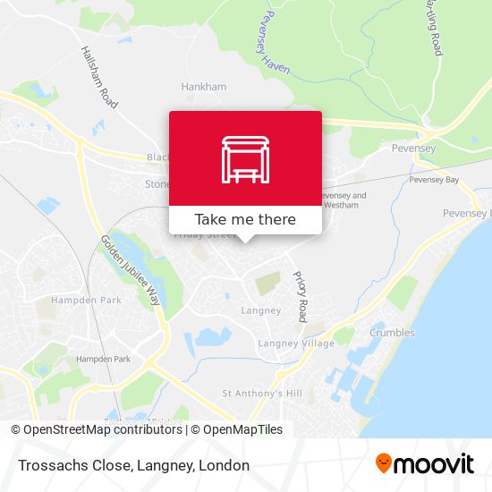 Trossachs Close, Langney map