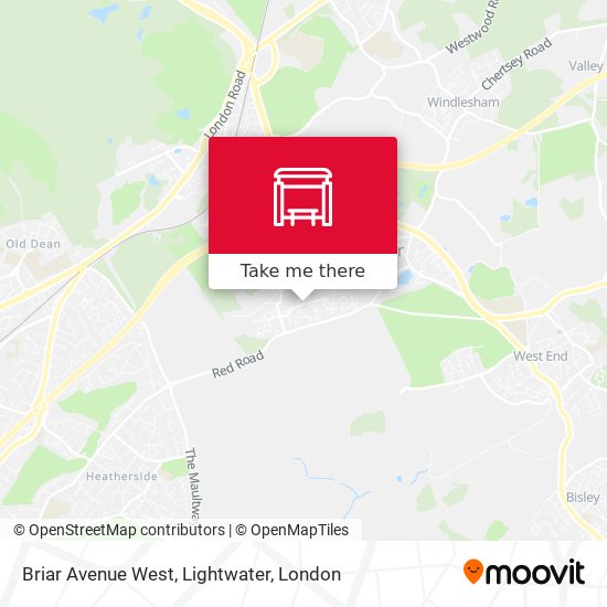 Briar Avenue West, Lightwater map