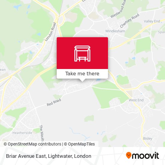 Briar Avenue East, Lightwater map