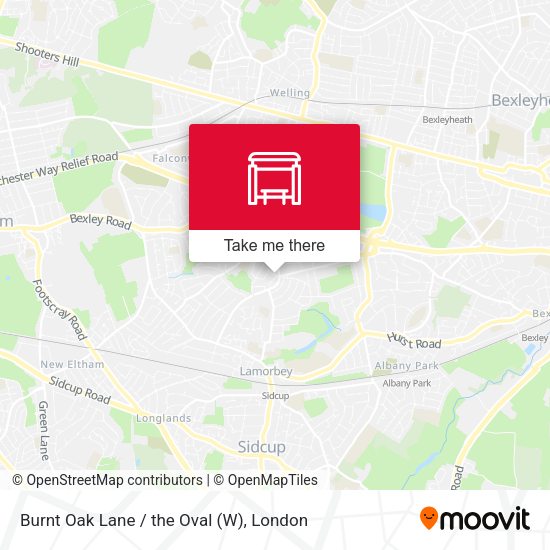 Burnt Oak Lane / the Oval (W) map
