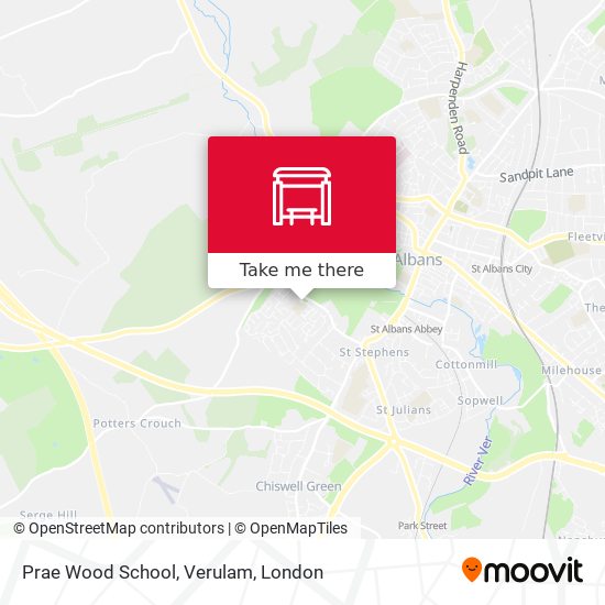 Prae Wood School, Verulam map