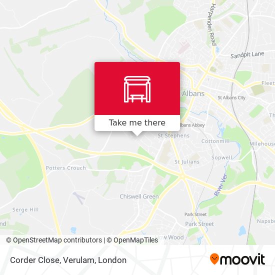 Corder Close, Verulam map