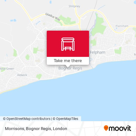 Morrisons, Bognor Regis map