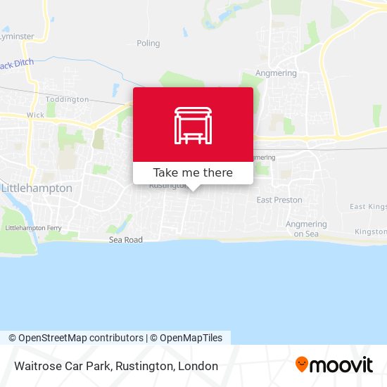 Waitrose Car Park, Rustington map