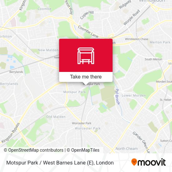 Motspur Park / West Barnes Lane (E) map