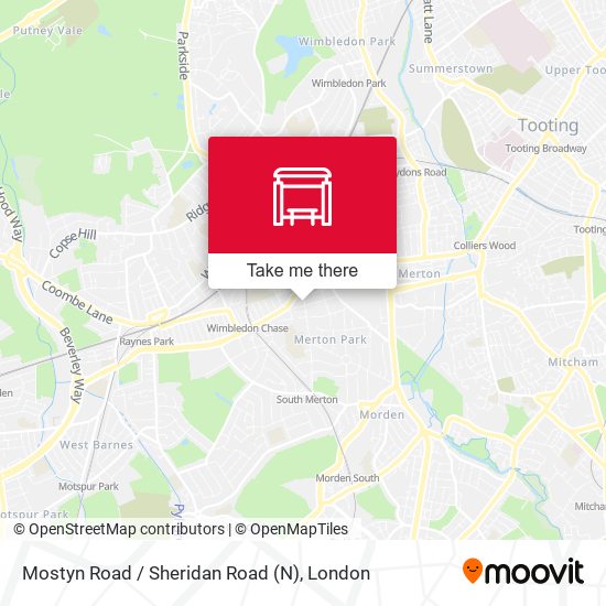 Mostyn Road / Sheridan Road (N) map