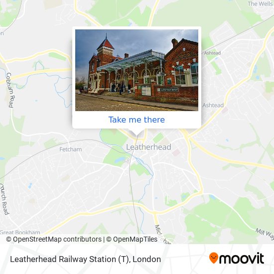 Leatherhead Railway Station (T) map