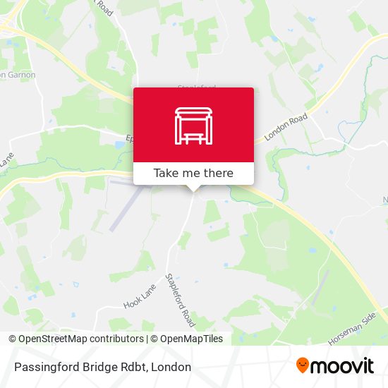 Passingford Bridge Rdbt map