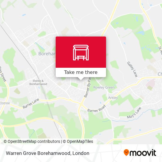 Warren Grove Borehamwood map