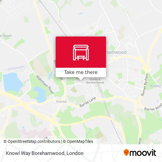 Knowl Way Borehamwood map