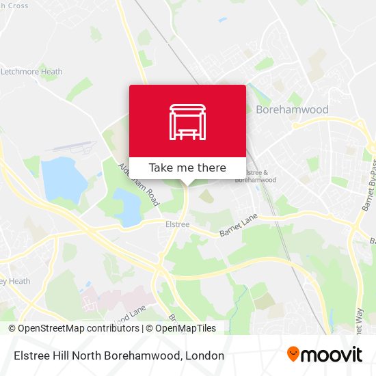 Elstree Hill North Borehamwood map