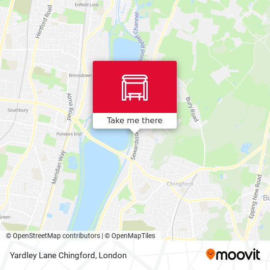 Yardley Lane Chingford map