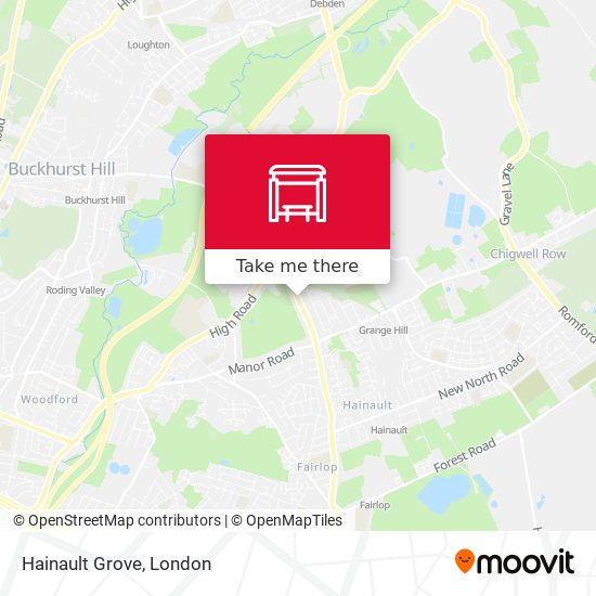 Hainault Grove map
