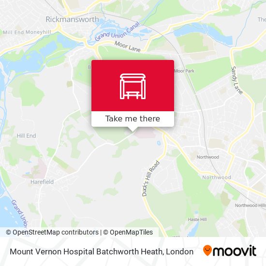 Mount Vernon Hospital Batchworth Heath map