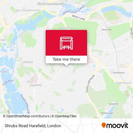 Shrubs Road Harefield map