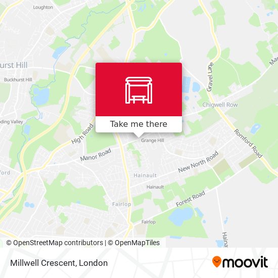Millwell Crescent map