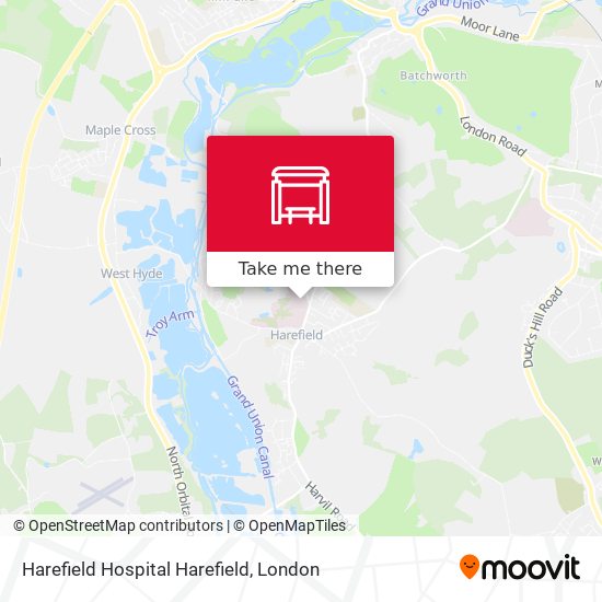 Harefield Hospital Harefield map