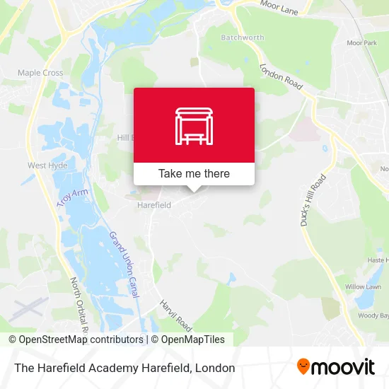 The Harefield Academy Harefield map