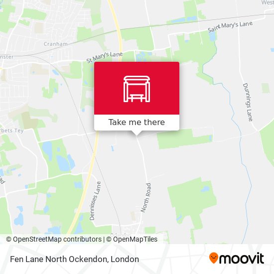 Fen Lane North Ockendon map
