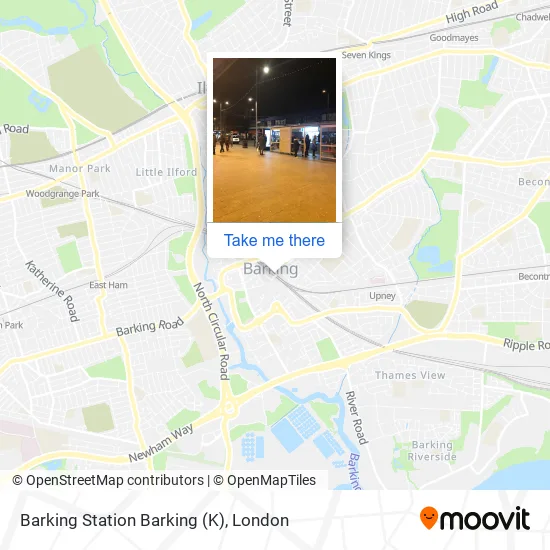 Barking Station Barking (K) map