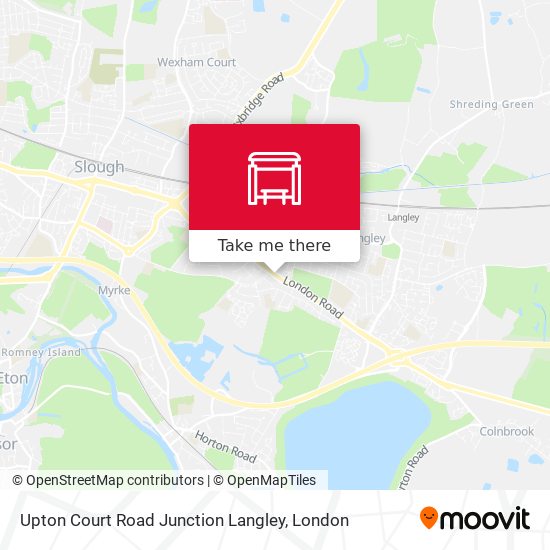 Upton Court Road Junction Langley map