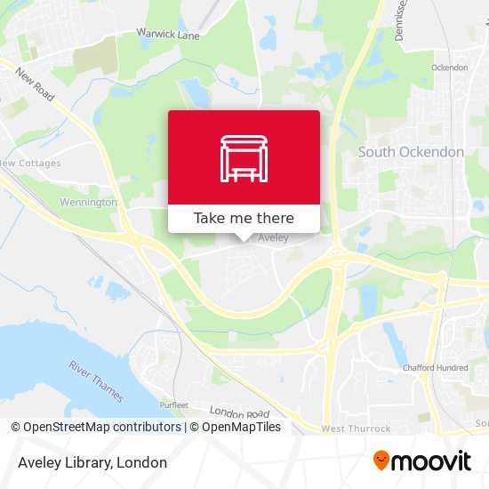 Aveley Library map