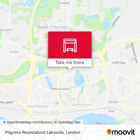 Pilgrims Roundabout Lakeside map