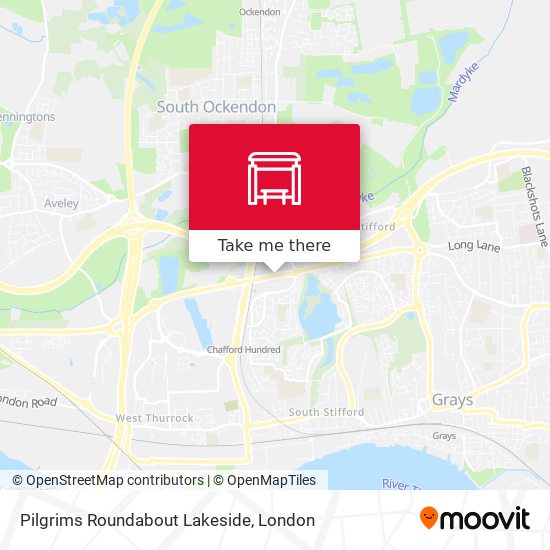 Pilgrims Roundabout Lakeside map