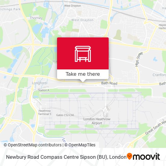 Newbury Road  Compass Centre Sipson (BU) map