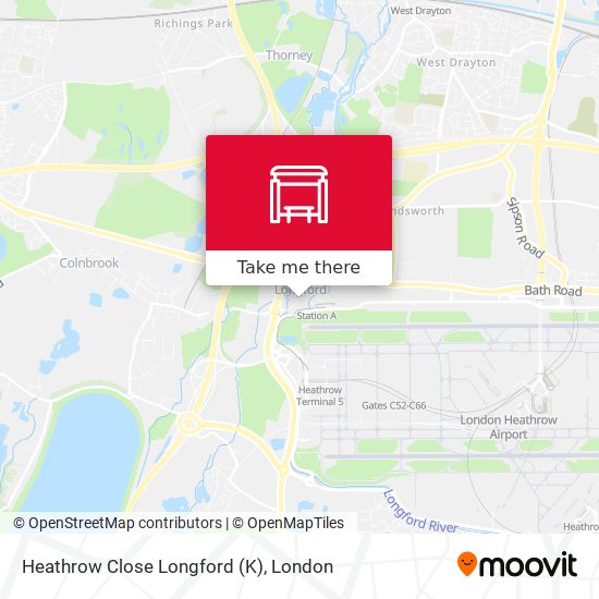 Heathrow Close Longford (K) map