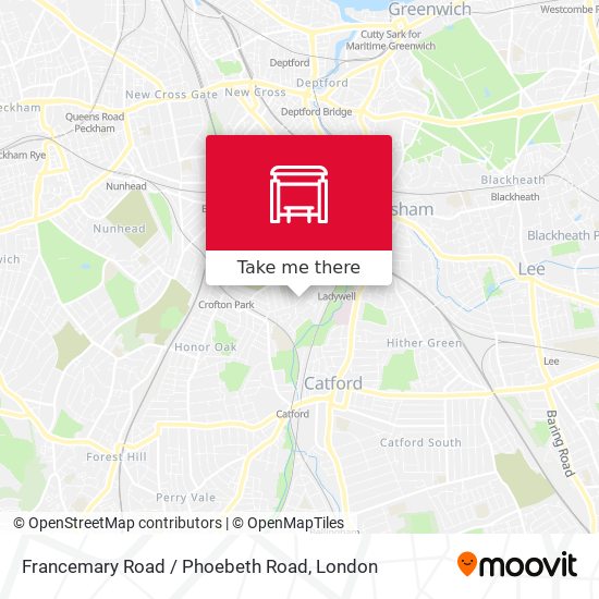 Francemary Road / Phoebeth Road map