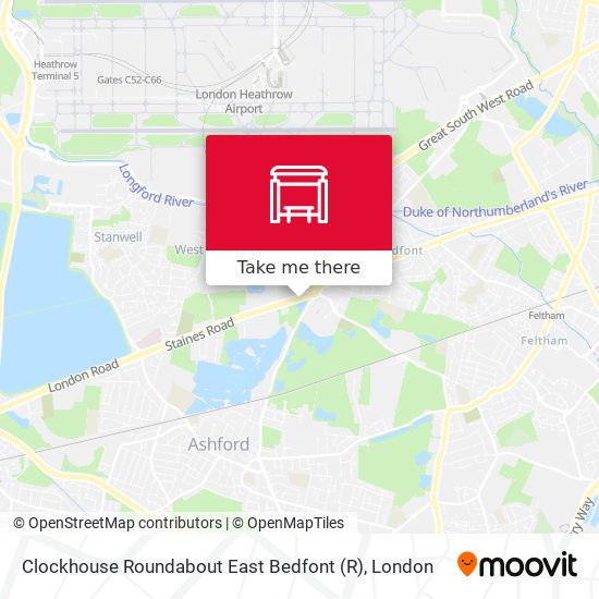 Clockhouse Roundabout East Bedfont map